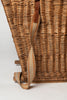 Vintage French Grape picker's basket with fabric straps