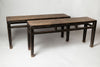 Antique Chinese elm benches with scroll feet