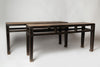 Antique Chinese elm benches with scroll feet