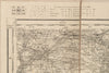 Rare Antique linen fabric backed French Map of Clamecy, dated 1845