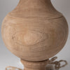 Handcrafted wooden table lamps with linen empire lampshades