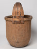 Antique chinese bentwood handle willow basket