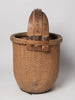 Antique chinese bentwood handle willow basket