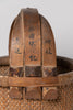 Antique chinese bentwood handle willow basket