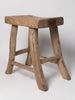 Antique 19th century chinese stool with metal repairs