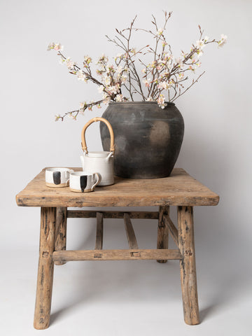 Antique chinese elm lamp table
