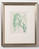 Antique 19th century hand coloured seaweed prints in bespoke silver gilt frames