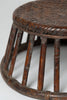 Pair antique chinese rattan and bamboo low stools