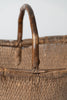 Antique chinese hand woven basket with bamboo handle