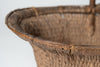 Antique chinese hand woven basket with bamboo handle