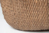 Antique chinese hand woven basket with bamboo handle