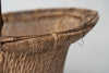 Antique chinese hand woven basket with bamboo handle
