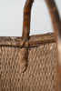 Antique chinese hand woven basket with bamboo handle