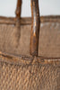 Antique chinese hand woven basket with bamboo handle