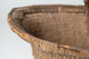 Antique chinese hand woven basket with bamboo handle
