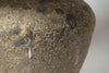 Beautiful large barnacled textured jar lamp with thick Belgian linen shade
