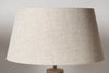 Beautiful large wooden table lamps with natural linen shades