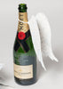 Hand crafted aged metal angel wings for bottles
