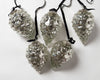 XL Mercury glass style pine cone hanging decorations