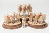 Rare collection antique German Putz sheep