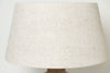 Beautiful wooden table lamps with natural linen shades