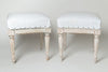 Antique Swedish Gustavian upholstered stools