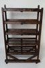 Rare Vintage Industrial Wooden Shoe Rack Trolley