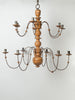 Antique 18th Century Swedish Wooden Provincial Chandelier