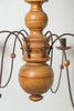 Antique 18th Century Swedish Wooden Provincial Chandelier