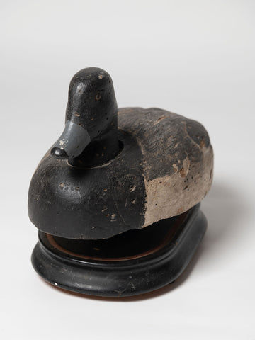 Large antique folk art wooden decoy duck
