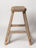 Rare vintage chinese elm stools with shaped seat tops