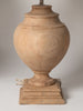 Beautiful large wooden table lamps with natural linen shades