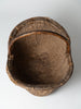 Antique chinese hand woven basket with bamboo handle
