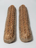 Antique French wicker baguette baskets, extra long length