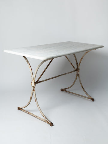 Antique 19th century french marble top bistro table