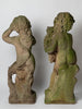 Beautiful Pair Vintage French Cherub Garden Statues