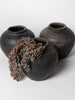 Vintage hand made chinese black pots, smaller size