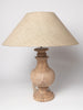 Handcrafted wooden table lamps with linen empire lampshades