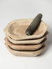 Vintage Rajasthan shaped marble stone bowls/mortars