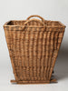 Vintage French Grape picker's basket with fabric straps