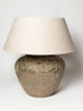 Beautiful large Barnacled textured jar lamp with natural linen shade