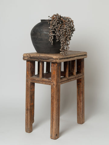 Antique Chinese elm table stool
