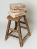 Rustic chinese elm stool, gnarly wood