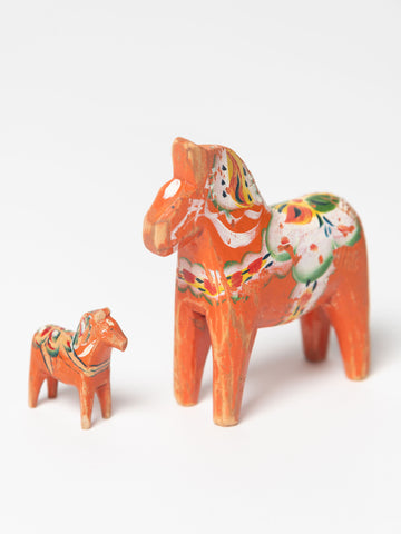 Antique Swedish Dala horses