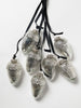 Beautiful large mercury glass style acorn decorations 13cm, black velvet ribbon