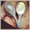 Victorian Silver Plated Brush and Hand Mirror - Decorative Antiques UK - 3