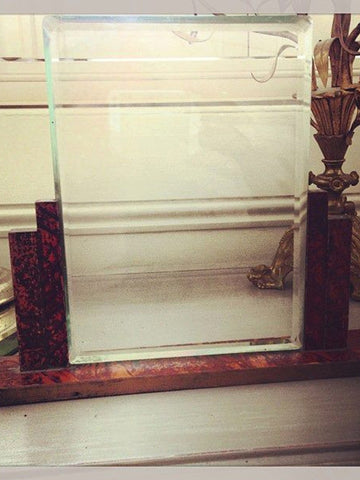 Art Deco Bevelled Glass picture frame - Decorative Antiques UK  - 1
