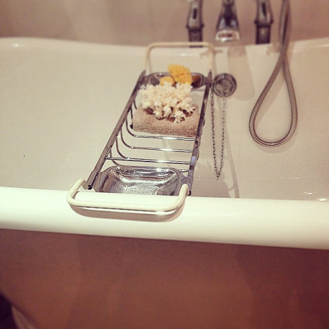 Original, Vintage Traditional Adjustable Chrome Bath Rack - Decorative Antiques UK  - 1