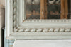 Painted Antique French Bow topped Rectangular Mirror - Decorative Antiques UK  - 3