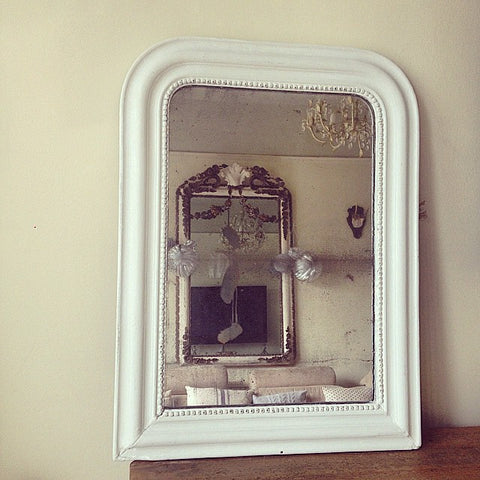 Gorgeous Antique Louis Philippe Mirror with foxed Mercury glass - Decorative Antiques UK